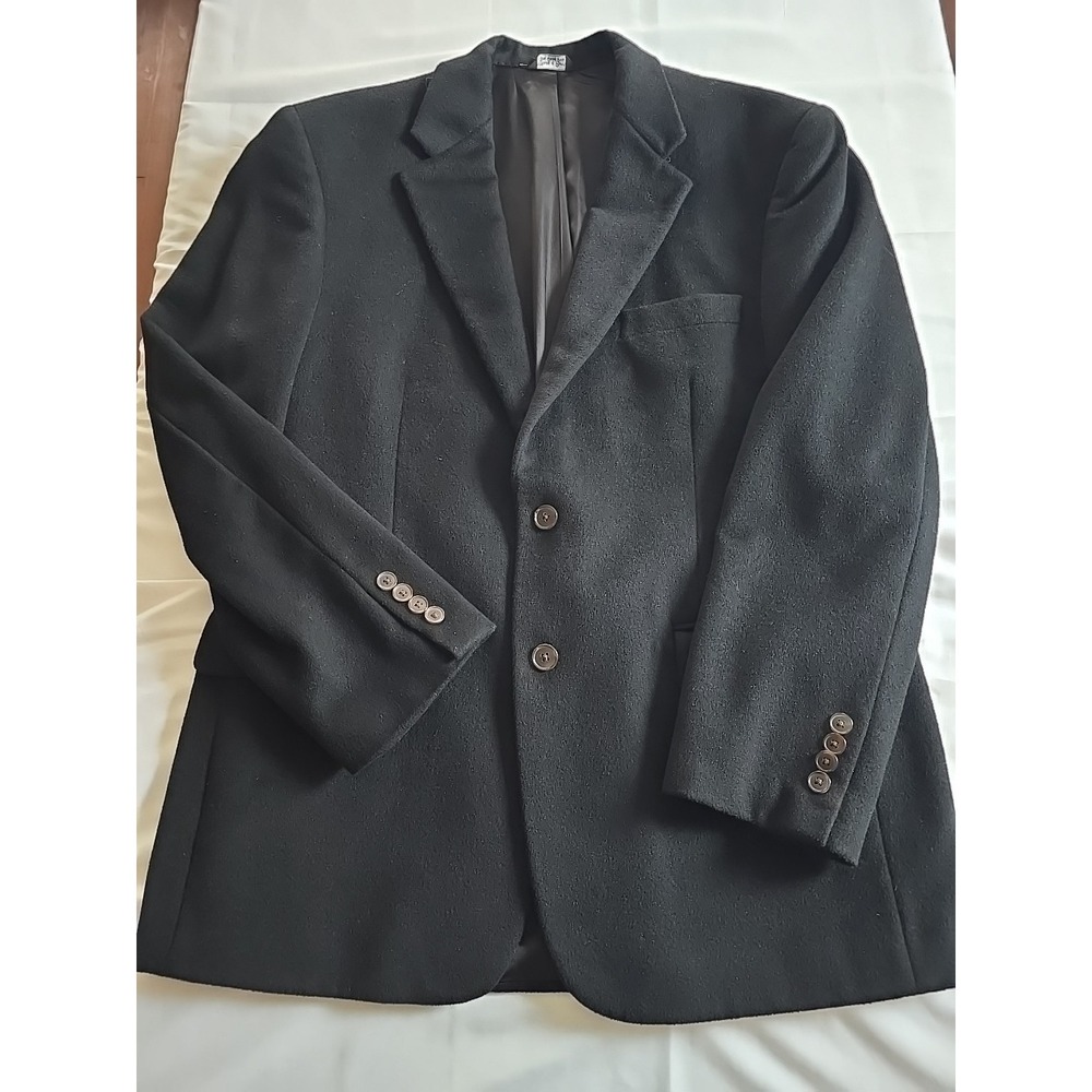 Bill Blass Cashmere Sport Coat Men's 42R Black Blazer